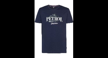 Petrol Industries Regular Fit T-Shirt donkerblauw, Bedrukt