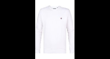Petrol Industries Regular Fit Sweatshirt ronde halswit, Effen