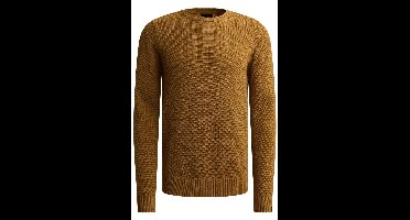 PME Legend Regular Fit Trui ronde halsGoudbruin, Motief