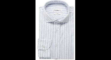 Profuomo Slim Fit Overhemd blauw, Gestreept