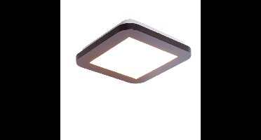 Vierkante badkamerlamp Anne | 1 lichts | zwart | kunststof / metaal | 17 x 17 cm | badkamer lamp |