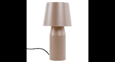 Tafellamp | 14 cm | Aron | E27 | taupe bruin | metaal | moderne decoratieve sfeerverlichting
