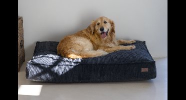 Designed by Lotte hondenkussen Ribbed Antraciet 100 x 70 cm