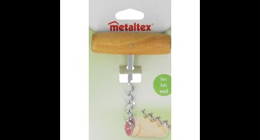 Metaltex Kurkentrekker hout/RVS 10,5cm
