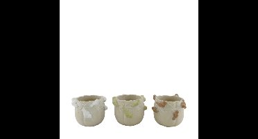 Bloempot met vogels cement Ø15xh12,5cm