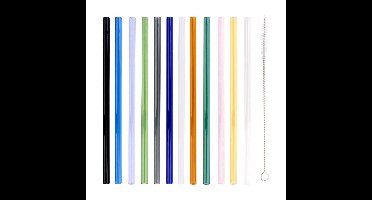 Alpina gekleurde rietjes glas 13-delig