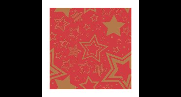 Duni Servetten Holiday Star Red 33x33cm