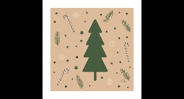 Duni Servetten Natural Yuletid 33x33cm