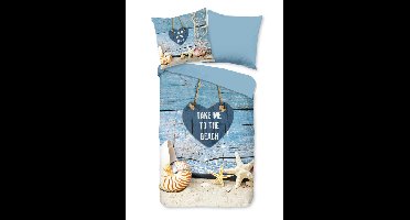 Pure Dekbedovertrek "strand/ zee" - Multi - (135x200 cm) - Microfiber