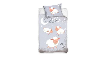 Schapen BABY Dekbedovertrek - 90 x 120 cm - Katoen