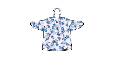 Disney Lilo & Stitch Hoodie Fleece deken Flower licht rose, 3 - 6 jaar