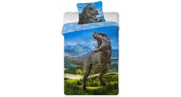 Animal Pictures dekbedovertrek T Rex - Eenpersoons - 140 x 200 cm - Katoen