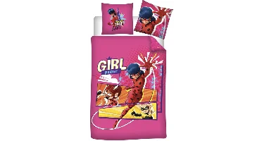 Miraculous Dekbedovertrek Girl Power 140 x 200 cm Katoen