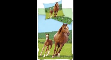Animal Pictures Dekbedovertrek Paard met veulen - 140 x 200 cm - Katoen