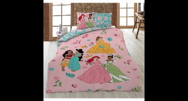 Disney Princess Dekbedovertrek Moderne Prinsessen - 135 x 200 cm (Duitse maat) - 80 x 80 cm - 100% katoen