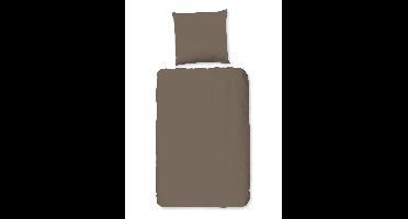 Pure Dekbedovertrek "Uni" - Bruin - (155x220 cm) - 100% Polyester