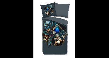 Pure Dekbedovertrek "Larry" - Blauw - (135x200 cm) - 100% Polyester