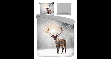 Pure Dekbedovertrek "Jeppe" - Grijs - (240x220 cm) - 100% Polyester