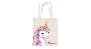 Sweet Home schoudertas Unicorn Mystic canvas 38 x 44 cm