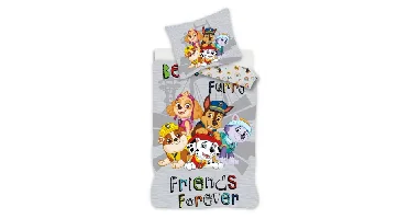 Paw Patrol dekbedovertrek Grijs 140 x 200 cm - 70 x 90 cm (polyester)