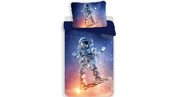 Astronaut Dekbedovertrek eenpersoons - 140 x 200 cm - polyester