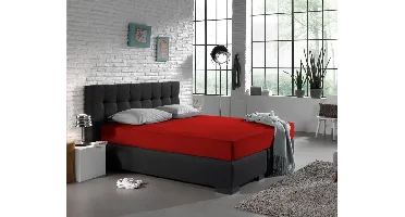 Dreamhouse Enkel Jersey 135 gr. Hoeslaken Rood 190/200 x 200/220 cm
