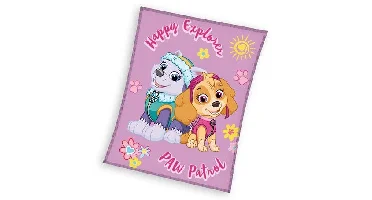 Paw Patrol Fleece plaid 130 x 170 cm Paars