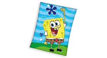 Spongebob Fleece plaid 130 x 170 cm blauw