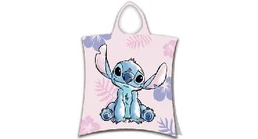 Stitch poncho 50 x 115 cm (roze)
