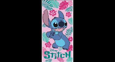 Stitch strandlaken roze 70 x 140 cm Polyester