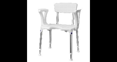 SecuCare Douchestoel Quattro met uitsparing incl rug en arm