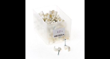 Kabelbeugels wit 8mm 8/25w