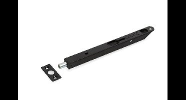 Bascule kantschuif / type 892 / 200x17x15 mm / afgeschuind rond / staal / zwart