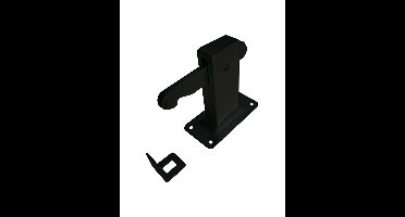 Deurvastzetter heavy duty / inclusief opvangoog / vloermodel / staal zwart