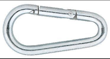 Karabijnhaak eivormig B-DIN 5299 / 080x08 mm / verzinkt
