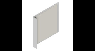 Sluitplaat / type SP 10T / fixatie d.m.v. dubbel zijdig tape / RVS / t.b.v. houten deuren
