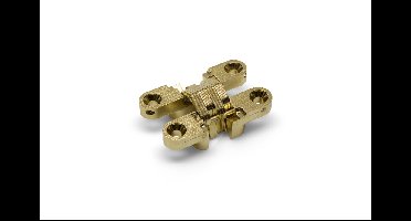 Scharnier / SOSS 303 PB / 13x038 mm / deurdikte ca. 17 mm / zamac vermessingd