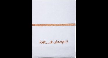 Briljant Baby Laken Wieg Ssst .... Ik slaap - 75x100 - borduur - Terra