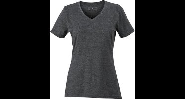 James and Nicholson Dames/dames Heather T-Shirt (Zwart gemêleerd)