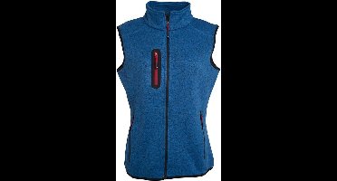 James and Nicholson Dames/dames Gebreid Vlies Vest (Koningsblauw gemelangeerd/rood)