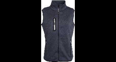 James and Nicholson Dames/dames Gebreid Vlies Vest (Donkergrijs Melange/Zilver)