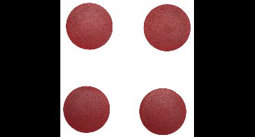 MAUL Magneet MAULsolid rond 4 stuks 0,8 kg kunststof Ferriet bruchsicher Ø 3.2 x 0.96 cm rood