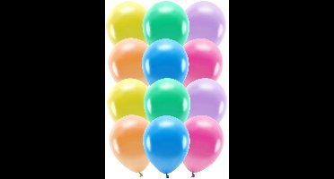 Party ballonnen - biologisch afbreekbaar - 200x - multi - milieuvriendelijke feestversiering