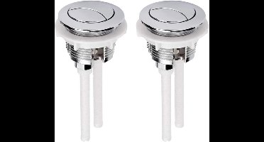 KARZO 2 stuks 38mm Toilet Double Coil Ronde Hoofd Drukknop Electroplating Water Tank Ventiel Accessoire met Draad