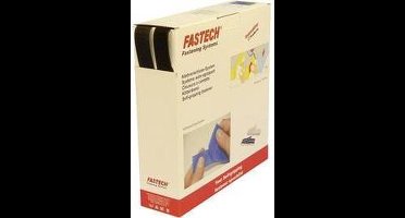 FASTECH® B25-SKL999925 Klittenband Om vast te plakken Hotmelt Haak- en lusdeel (l x b) 25000 mm x 25 mm Zwart 25 m