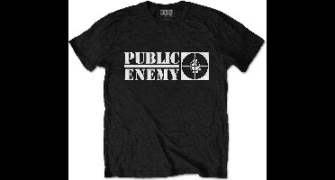 Public Enemy - Crosshairs Logo Heren T-shirt - S - Zwart