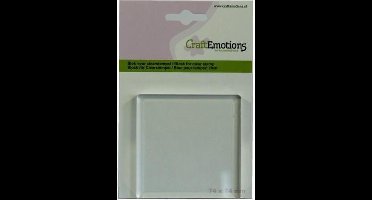 CraftEmotions blok voor clearstempel 74x74 Millimeter - 8 Millimeter