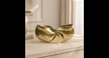 Hoppa! - Sculpturale Strikvaas - Goud - 41 x 9 x 19 (B x D x H)