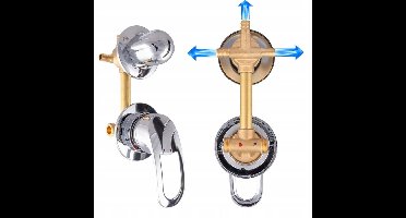 Inbouw Douchekraan 3 Functies 12,5cm Messing