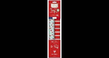 Clairefontaine cadeaupapier set Tiny Rolls, blauw/goud, sterren motief, 2 rollen + lint